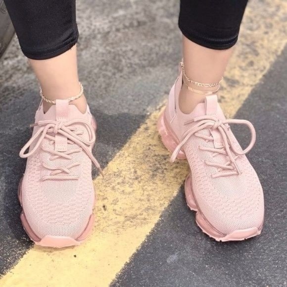 Shoes - !! NEW !! Slip On Flyknit Sneakers in Light Pink